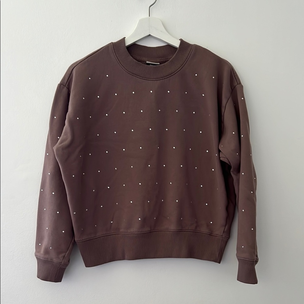 A New Day Mauve Rhinestone Crewneck